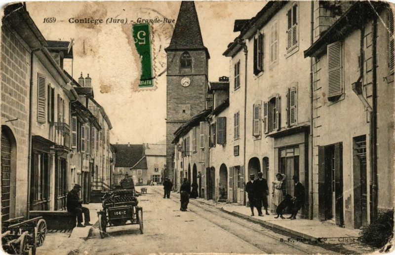 Carte postale ancienne Conliege - La Grande Rue à Conliège