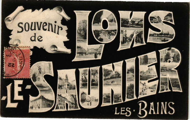 Carte postale ancienne Lons-le-Saunier - souvenir à Lons-le-Saunier