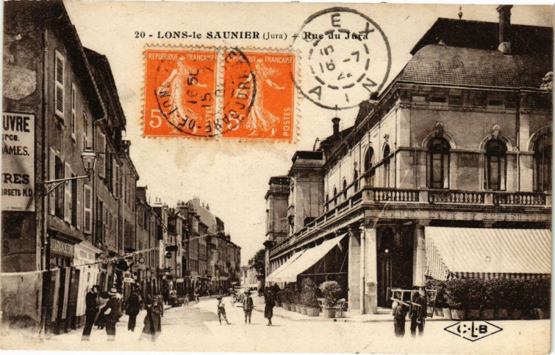Carte postale ancienne Lons-le-Saunier - Rue du Jura à Lons-le-Saunier