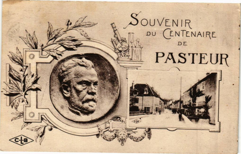 Carte postale ancienne Centenaire de Pasteur - souvenir