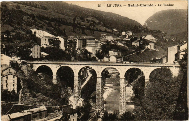 Carte postale ancienne Saint-Claude - Le Viaduc à Saint-Claude