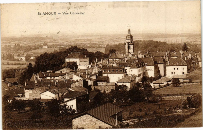 Carte postale ancienne Saint-Amour - Vue générale à Saint-Amour