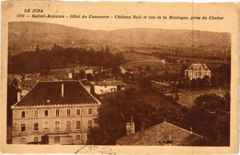Carte postale ancienne Saint-Amour - Hotel Du Commerce à Saint-Amour