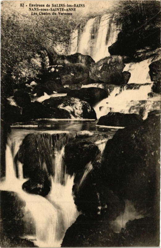 Carte postale ancienne Nans-sous-Sainte-Anne - Les Chutes du Vernau
