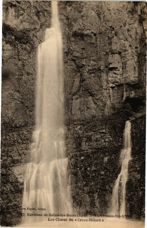 Carte postale ancienne Nans-sous-Sainte-Anne - Les Chutes du Creux Billard