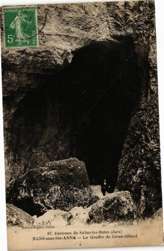 Carte postale ancienne Nans-sous-Sainte-Anne - Le Goffre du Creux-Billard