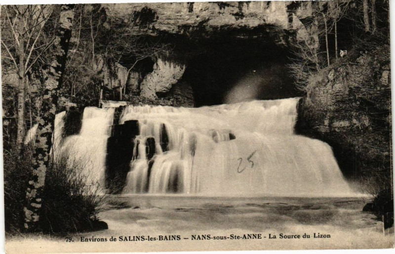 Carte postale ancienne Nans-sous-Sainte-Anne - La Source du Lizon à Our