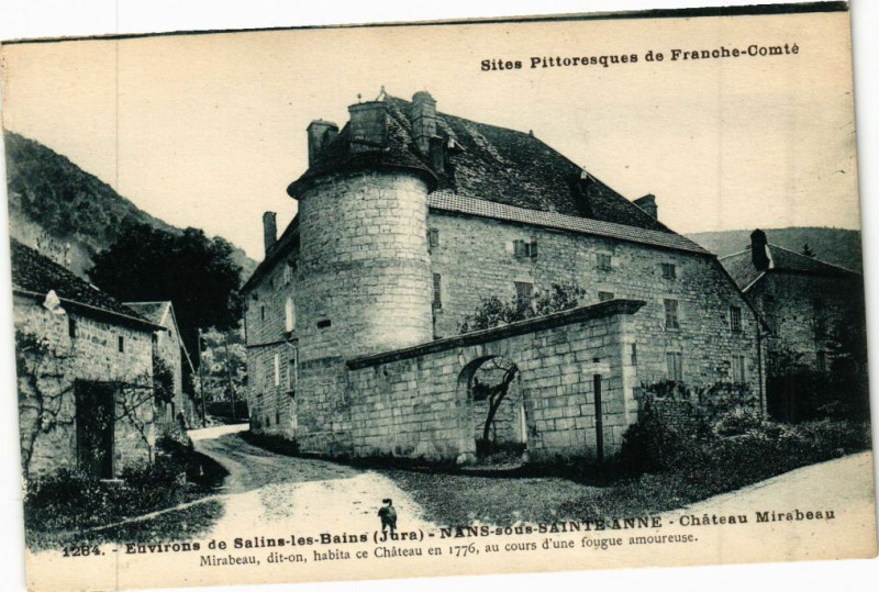 Carte postale ancienne Nans-sous-Sainte-Anne - Chateau Mirabeau