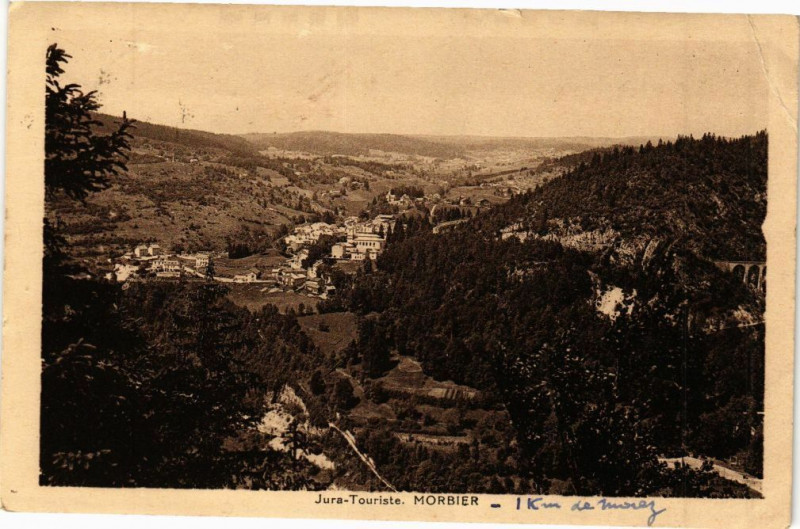 Carte postale ancienne Morbier - Vue à Morbier