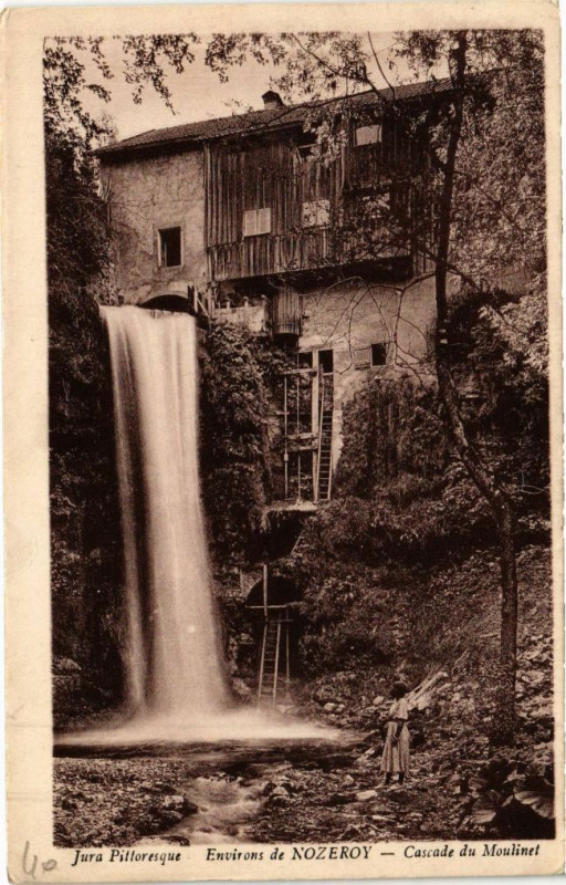Carte postale ancienne Env. de Nozeroy - Cascade du MOULINet à Nozeroy