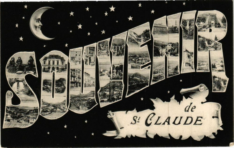 Carte postale ancienne Saint-Claude - Souvenir à Saint-Claude