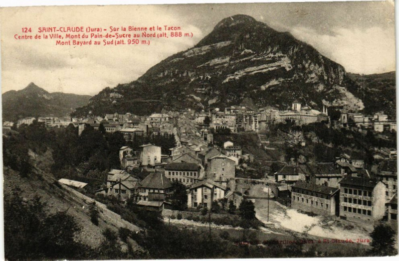 Carte postale ancienne Saint-Claude - Sur la Bienne et le Tacon à Saint-Claude