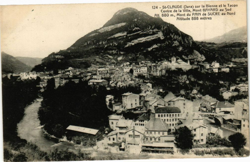 Carte postale ancienne Saint-Claude - Sur la Bienne et le Tacon à Saint-Claude