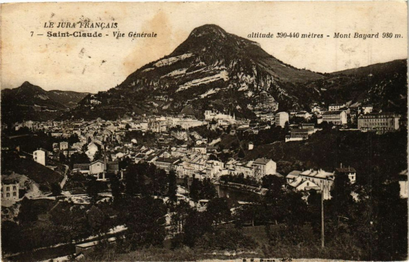 Carte postale ancienne Saint-Claude - Vue générale à Saint-Claude