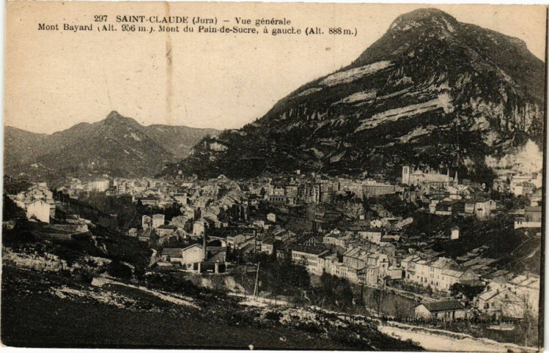 Carte postale ancienne Saint-Claude - Vue générale à Saint-Claude