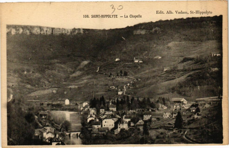 Carte postale ancienne Saint-Hippolyte - La Chapelle