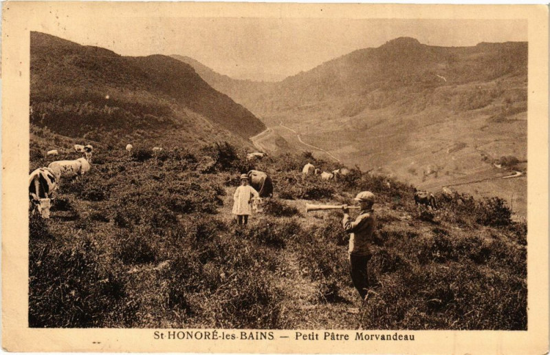 Carte postale ancienne Saint-Honore-les-Bains - Petit Patre Morvandeau