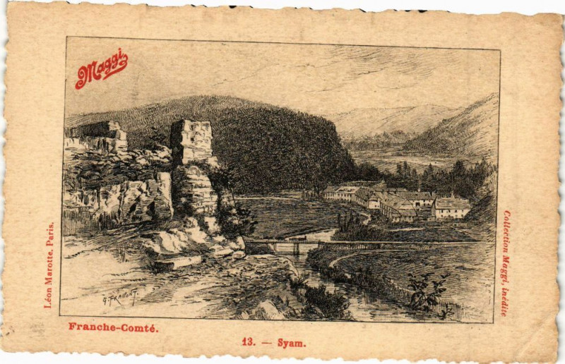 Carte postale ancienne Syam - gravure à Syam