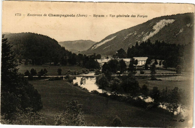 Carte postale ancienne Syam - La vue générale des Forges à Syam