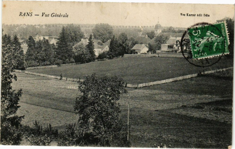 Carte postale ancienne Rans - Vue générale à Rans