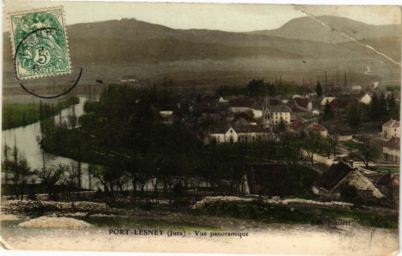 Carte postale ancienne Port-Lesney - Vue Panoramique à Port-Lesney