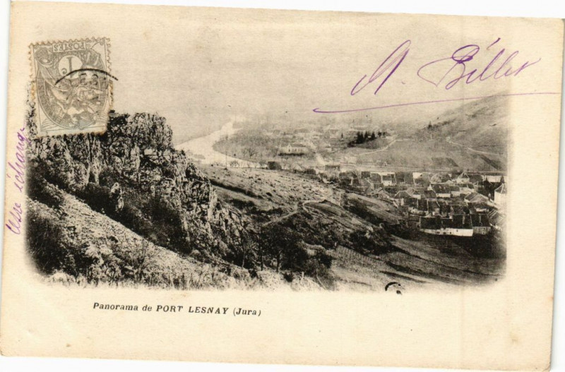 Carte postale ancienne Port-Lesney - Panorama à Port-Lesney
