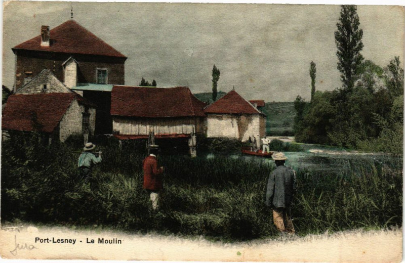 Carte postale ancienne Port-Lesney - Le Moulin à Port-Lesney