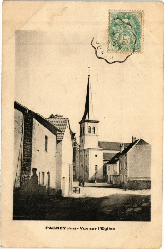 Carte postale ancienne Pagney - Eglise à Pagney