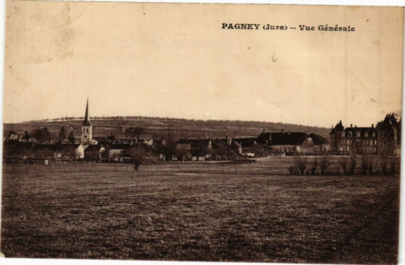 Carte postale ancienne Pagney - Vue générale à Pagney