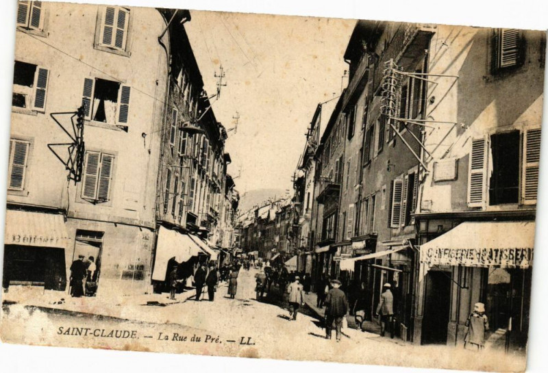 Carte postale ancienne Saint-Claude - Rue du Pre à Saint-Claude