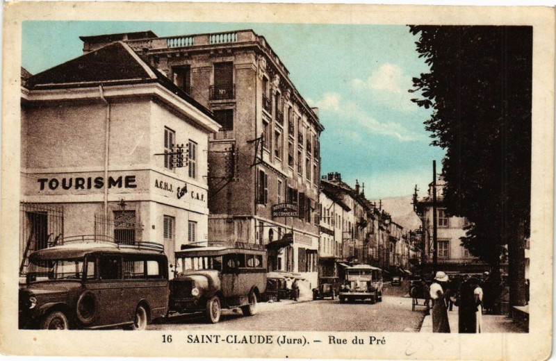 Carte postale ancienne Saint-Claude - Rue du Pre à Saint-Claude