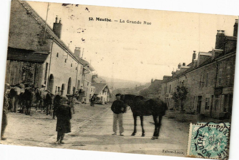 Carte postale ancienne Moutbe - Grande-Rue