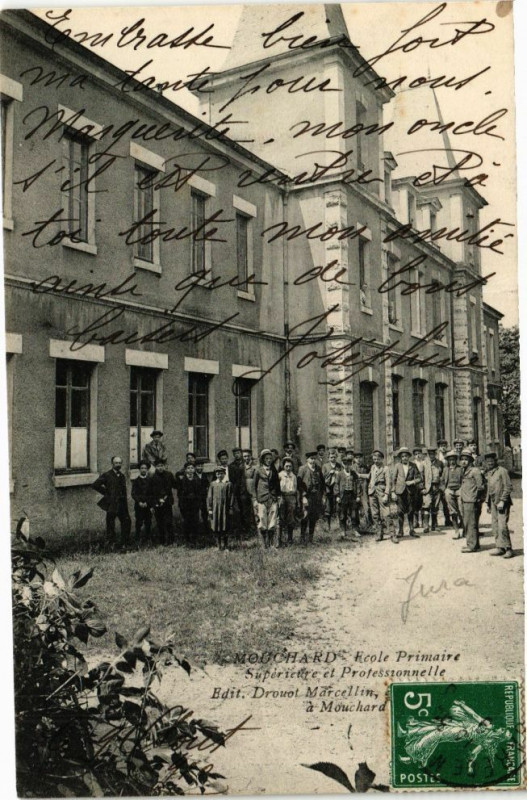 Carte postale ancienne Mouchard - Ecole Primaire à Mouchard