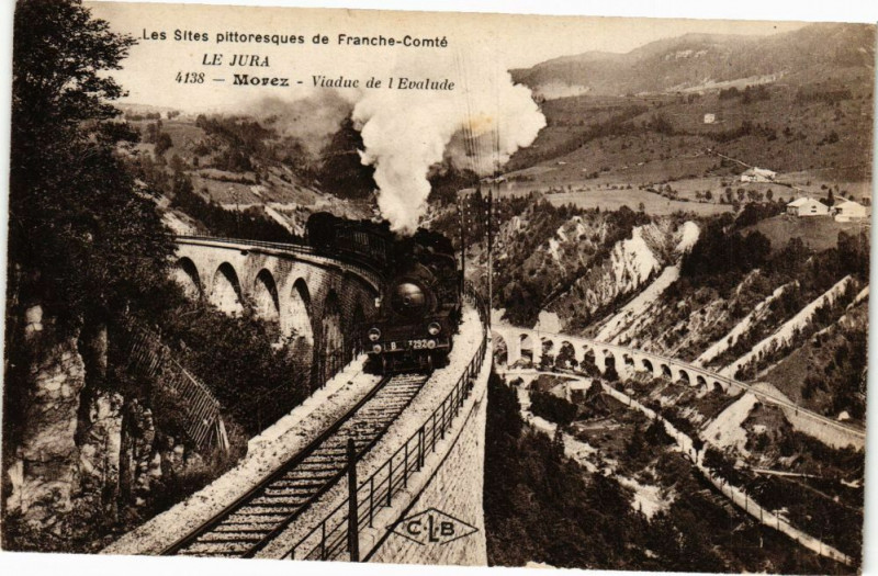 Carte postale ancienne Morez - Viaduc de l'Evalude
