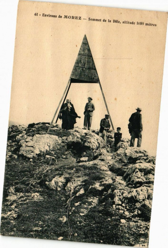 Carte postale ancienne Env. de Morez - Sommet de la Dole à Dole