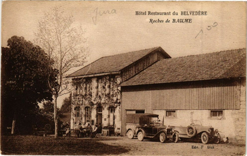 Carte postale ancienne Baume - Hotel Belvedere des Roches