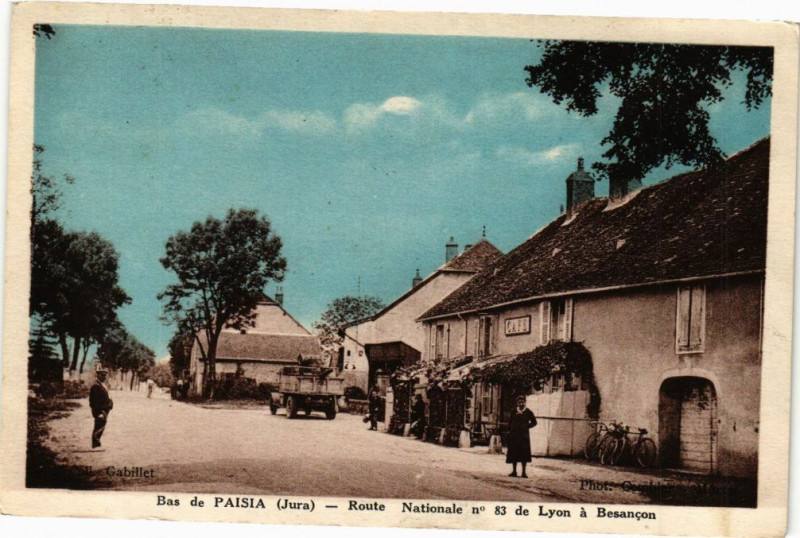 Carte postale ancienne Bas de Paisa - Route Nationale