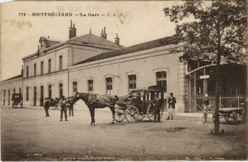 Carte postale ancienne Montbeliard La Gare France à Montbéliard