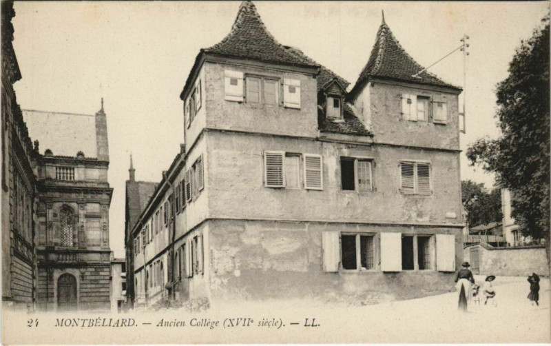 Carte postale ancienne Montbeliard Ancien College France à Montbéliard