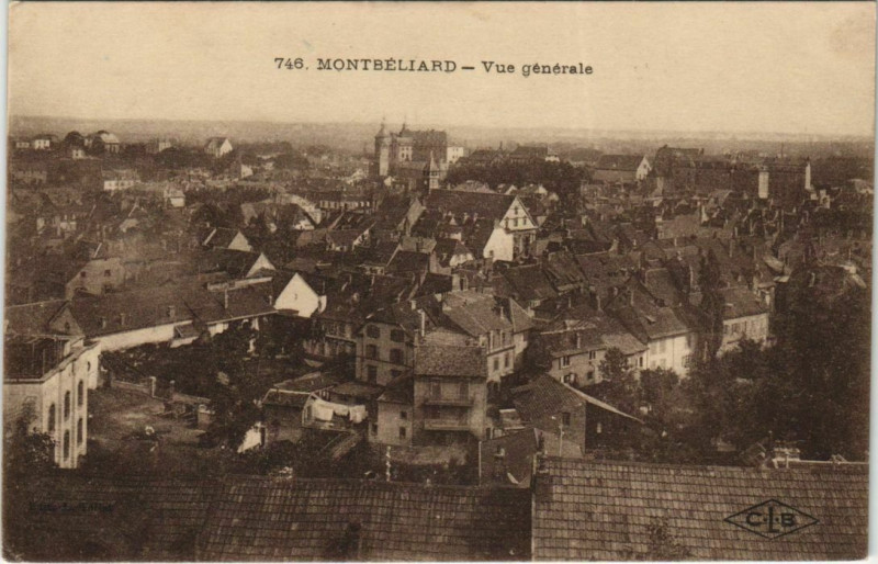 Carte postale ancienne Montbeliard Allan et l'Eglise France à Montbéliard