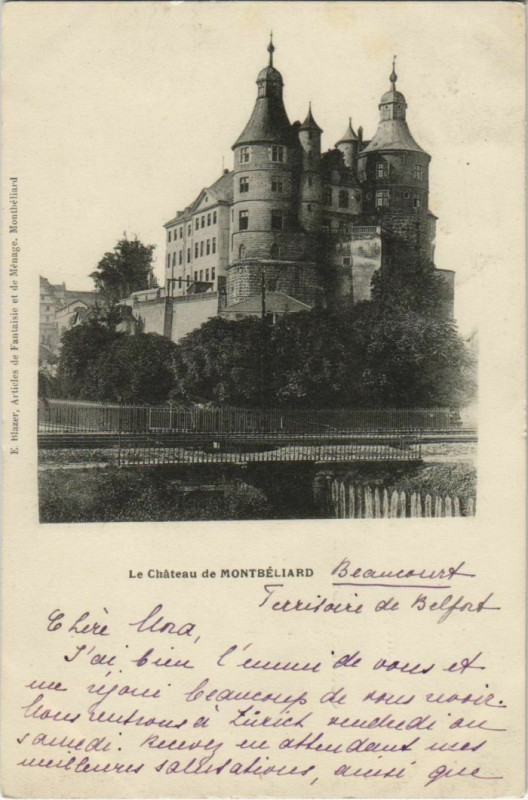 Carte postale ancienne Montbeliard Eglise France à Montbéliard