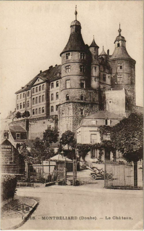 Carte postale ancienne Le Château à Montbéliard