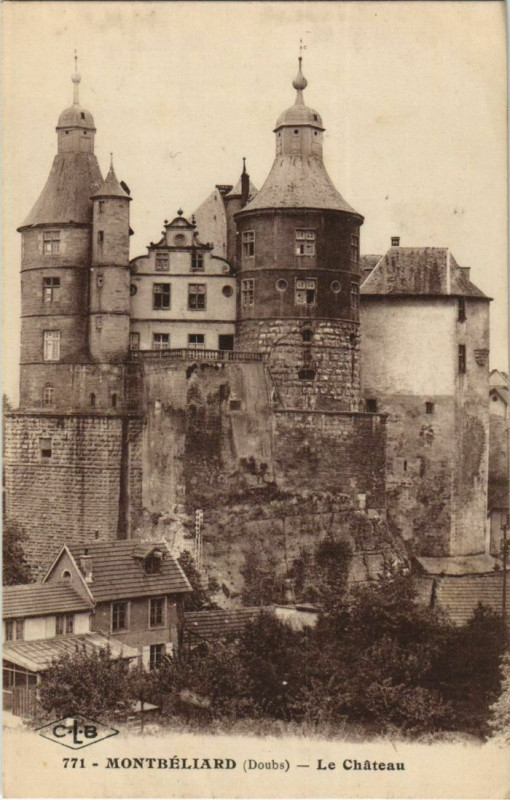 Carte postale ancienne Montbeliard Allan, le pont Albert 1er ,Eglise Catholique France à Montbéliard