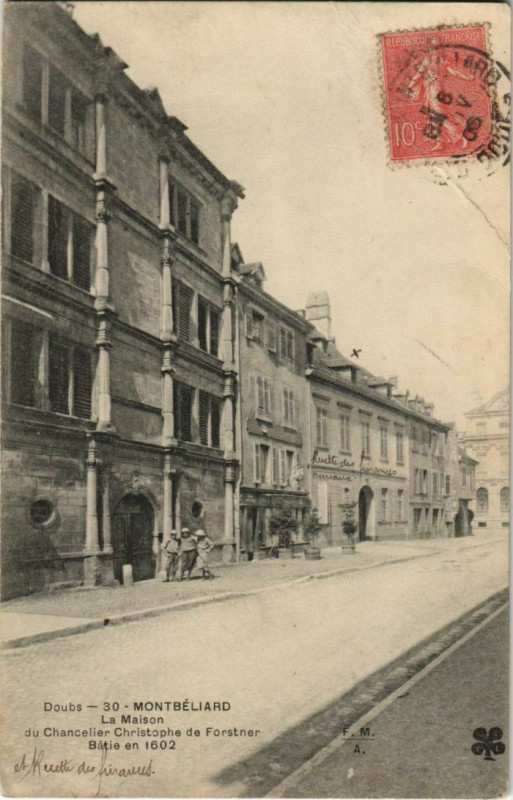 Carte postale ancienne Montbeliard Monument aux Morts France à Montbéliard