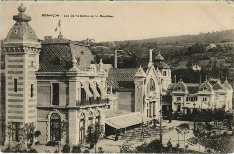 Carte postale ancienne Besancon Les Bains Salins de la Mouillere France à Besançon
