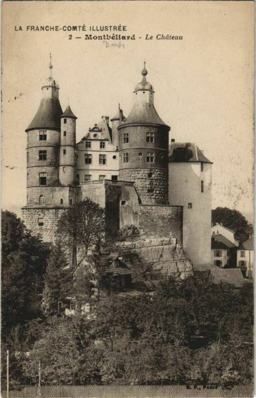 Carte postale ancienne Montbeliard Le Chateau France à Montbéliard