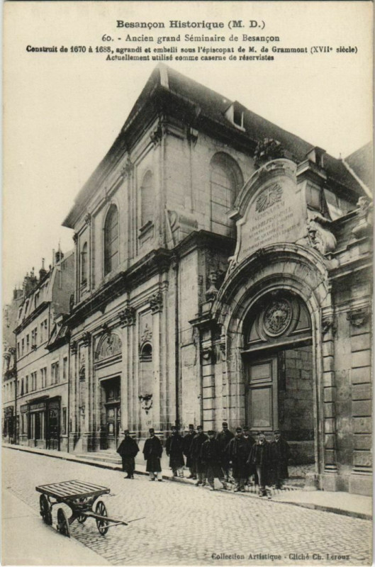 Carte postale ancienne Besancon Ancien grand Seminaire France à Besançon