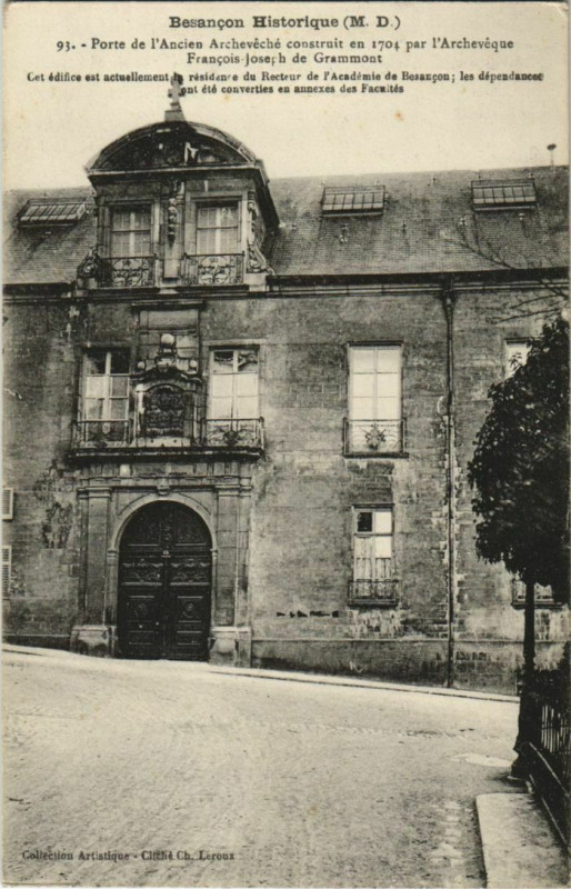 Carte postale ancienne Besancon Porte de l'Ancien Archeveche France à Besançon