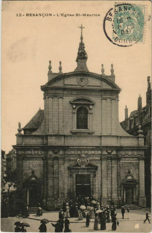 Carte postale ancienne Besancon Eglise Saint-Maurice France à Besançon