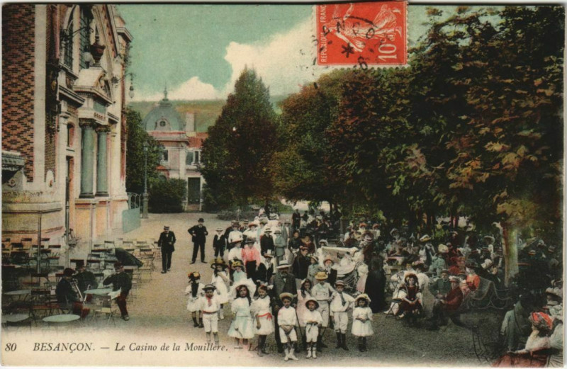 Carte postale ancienne Besancon Le Casino de la Mouillere France à Besançon